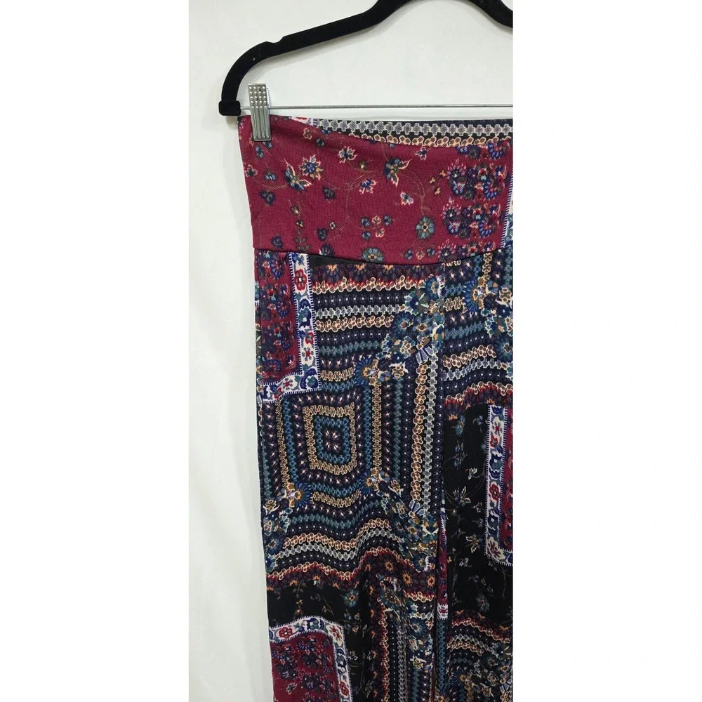 About A Girl women L wide leg pants‎ palazzo pants retro resort boho peasant